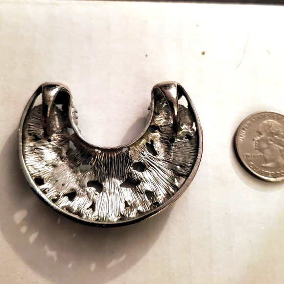 Handmade Blue & Green Stone on silver slider pendant NEW - Picture 3 of 3